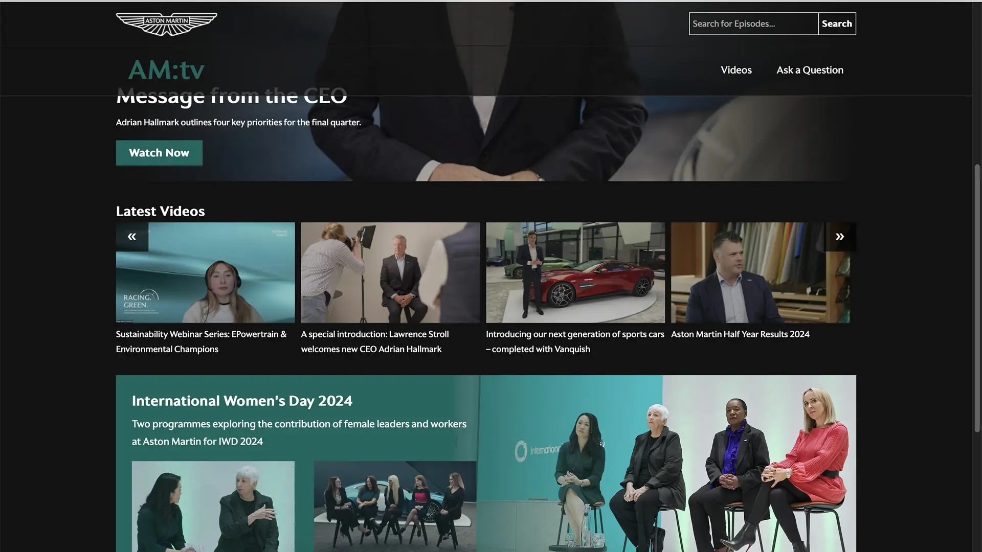 Aston Martin Internal Communications Solutions